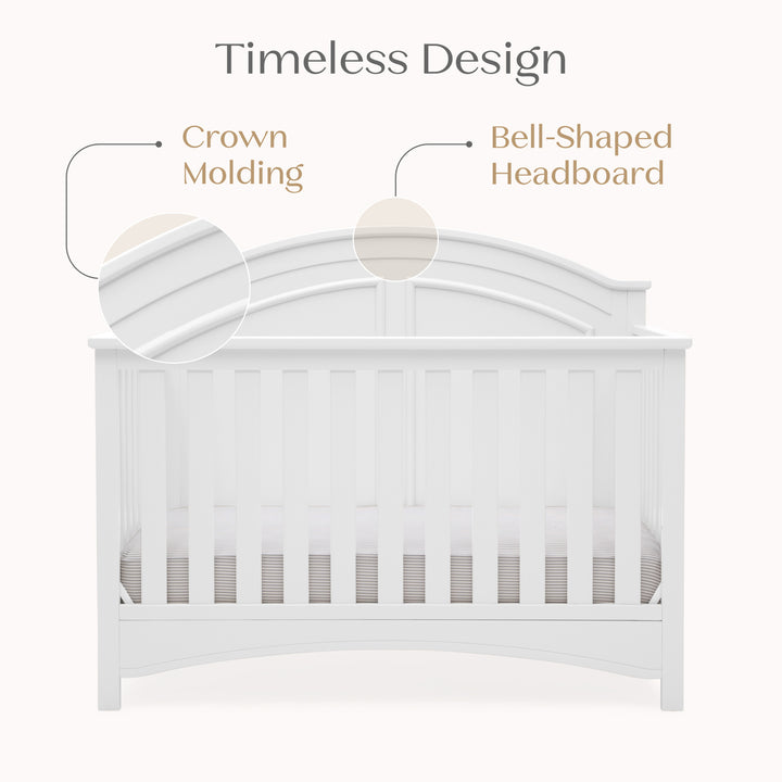 Delta Children Perry Convertible Crib W120650-130 Bianca White at Zubaidas Best Online Baby Store in Pakistan
