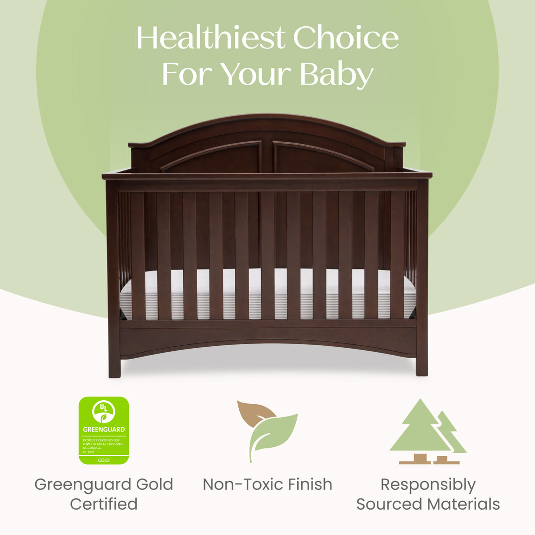 Delta Children Perry Convertible Crib W120650-1324 Walnut Espresso at Zubaidas Best Online Baby Store in Pakistan