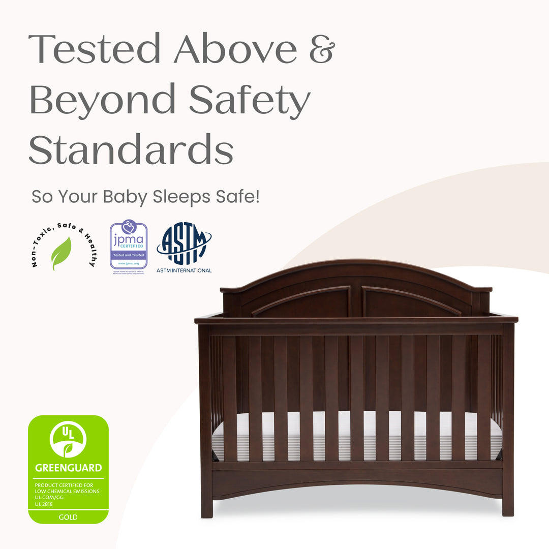 Delta Children Perry Convertible Crib W120650-1324 Walnut Espresso at Zubaidas Best Baby Store in Pakistan
