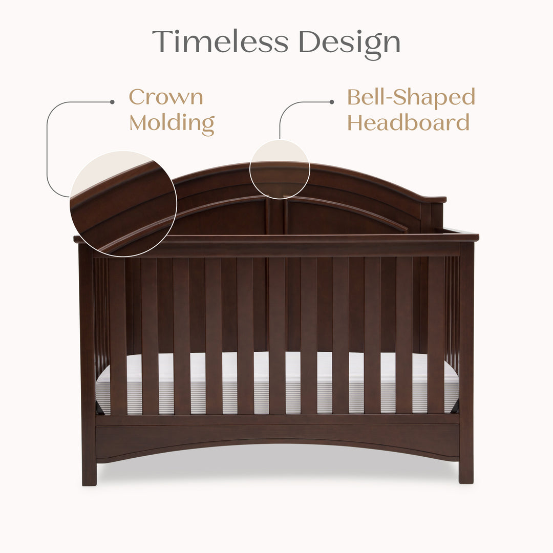 Delta Children Perry Convertible Crib W120650-1324 Walnut Espresso at Zubaidas Best Baby Shop in Pakistan