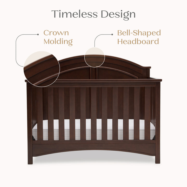 Delta Children Perry Convertible Crib W120650-1324 Walnut Espresso at Zubaidas Best Baby Shop in Pakistan