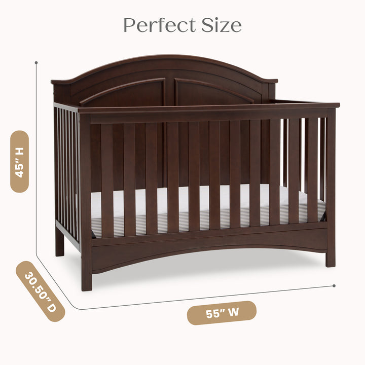 Delta Children Perry Convertible Crib W120650-1324 Walnut Espresso at Zubaidas No 1 Baby Shop in Pakistan