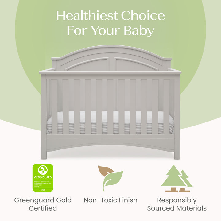 Delta Children Perry Convertible Crib W120650-1351 Moonstruck Grey at Zubaidas Best Online Baby Store in Pakistan