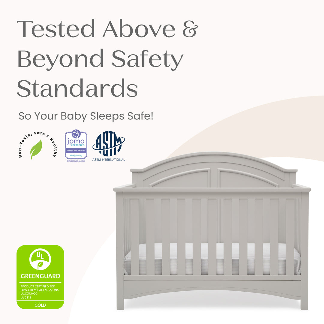 Delta Children Perry Convertible Crib W120650-1351 Moonstruck Grey at Zubaidas Best Baby Store in Pakistan