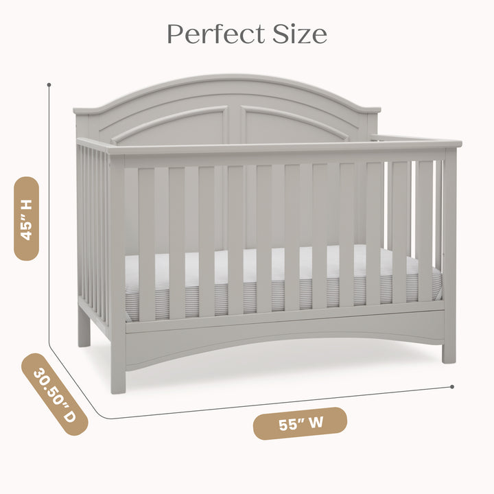 Delta Children Perry Convertible Crib W120650-1351 Moonstruck Grey at Zubaidas # 1 Baby Store in Pakistan