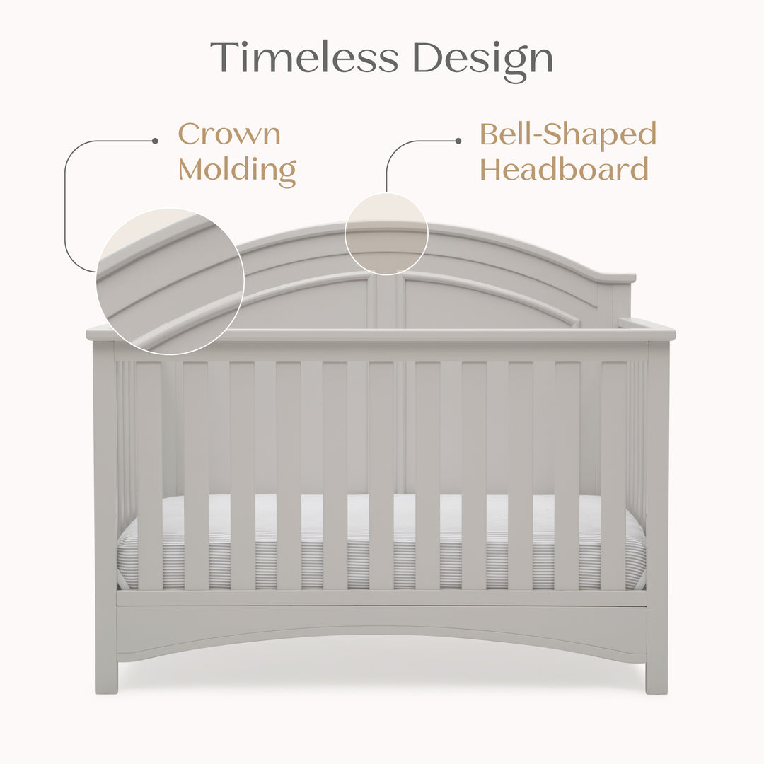 Delta Children Perry Convertible Crib W120650-1351 Moonstruck Grey at Zubaidas # 1 Baby Shop in Pakistan