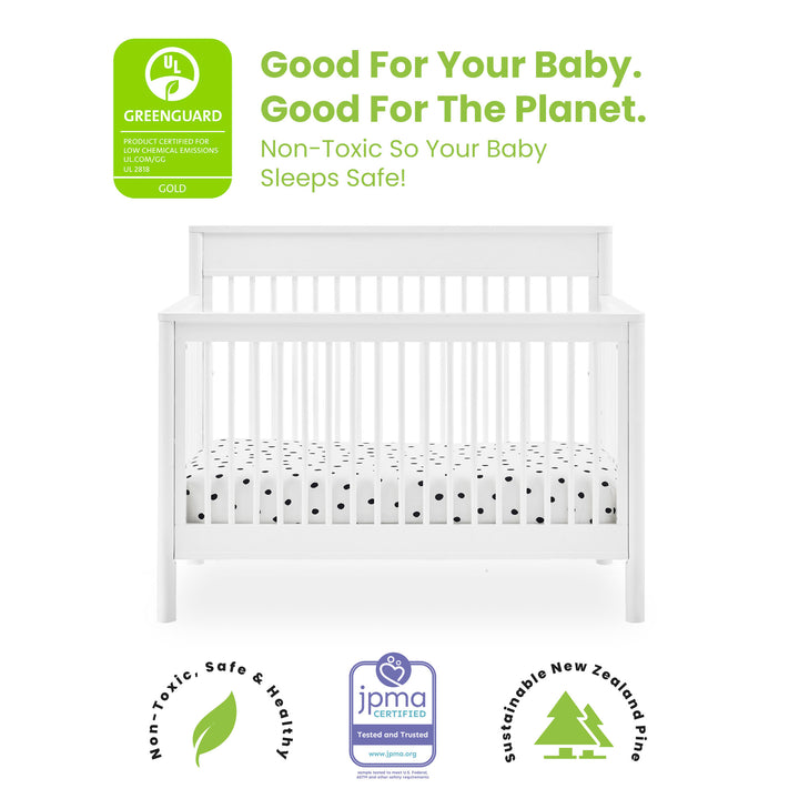 Delta Children Remy Convertible Crib W131150-130 Bianca White at Zubaidas Official Pakistan