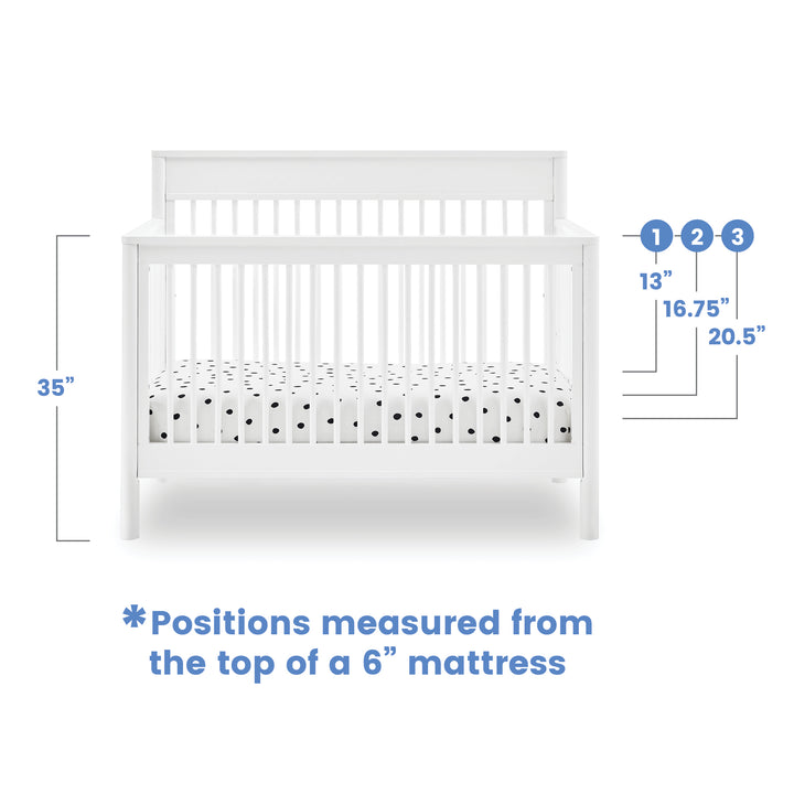 Delta Children Remy Convertible Crib W131150-130 Bianca White at Zubaidas Best Online Baby Shop in Pakistan
