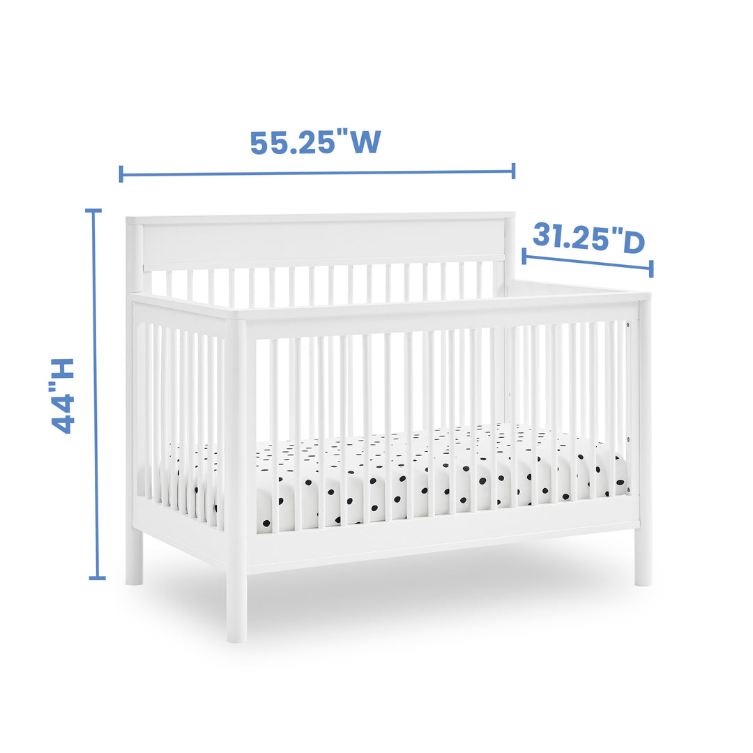 Delta Children Remy Convertible Crib W131150-130 Bianca White at Zubaidas Best Baby Store in Pakistan