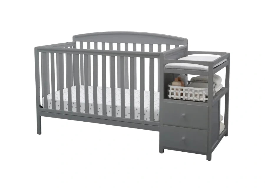 Delta Children Royal Convertible Crib and Changer 74804-026 Grey at Zubaidas