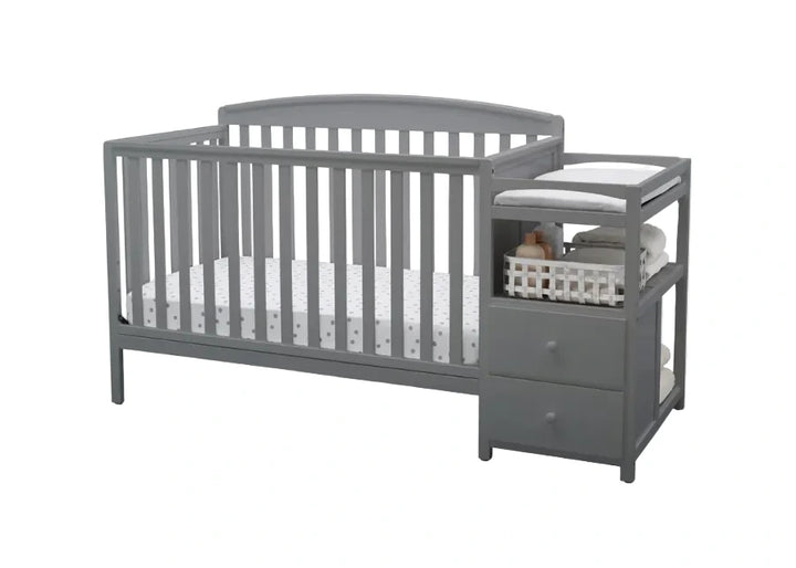 Delta Children Royal Convertible Crib and Changer 74804-026 Grey at Zubaidas