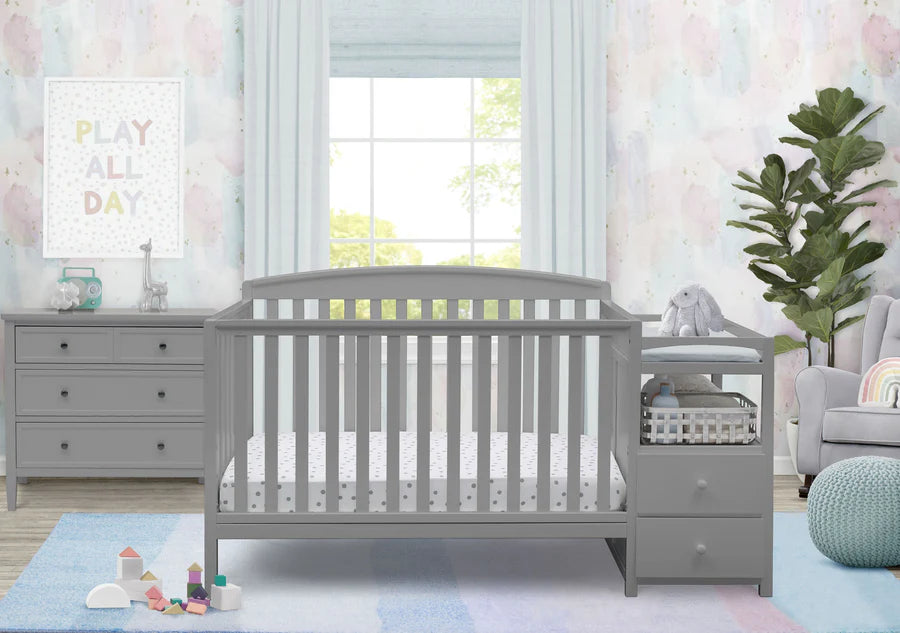 Delta Children Royal Convertible Crib and Changer 74804-026 Grey at Zubaidas Official Pakistan