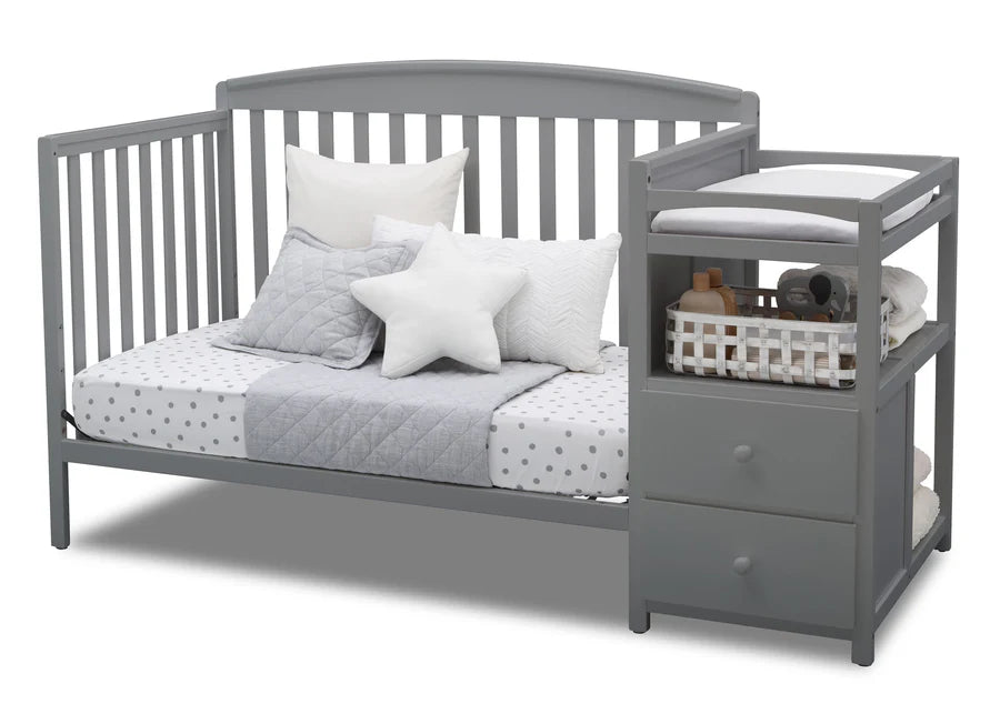 Delta Children Royal Convertible Crib and Changer 74804-026 Grey at Zubaidas Best Baby Store in Pakistan