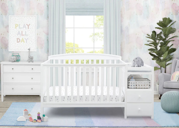 Delta Children Royal Convertible Crib and Changer 74804-100 White at Zubaidas Official Pakistan