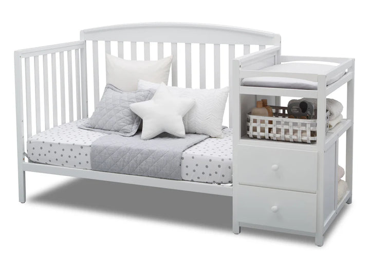 Delta Children Royal Convertible Crib and Changer 74804-100 White at Zubaidas Best Baby Store in Pakistan