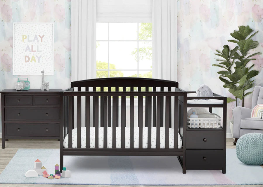Delta Children Royal Convertible Crib and Changer 74804-207 Dark Chocolate at Zubaidas Official Pakistan