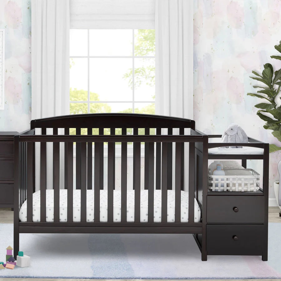 Delta Children Royal Convertible Crib and Changer 74804-207 Dark Chocolate at Zubaidas Online Pakistan