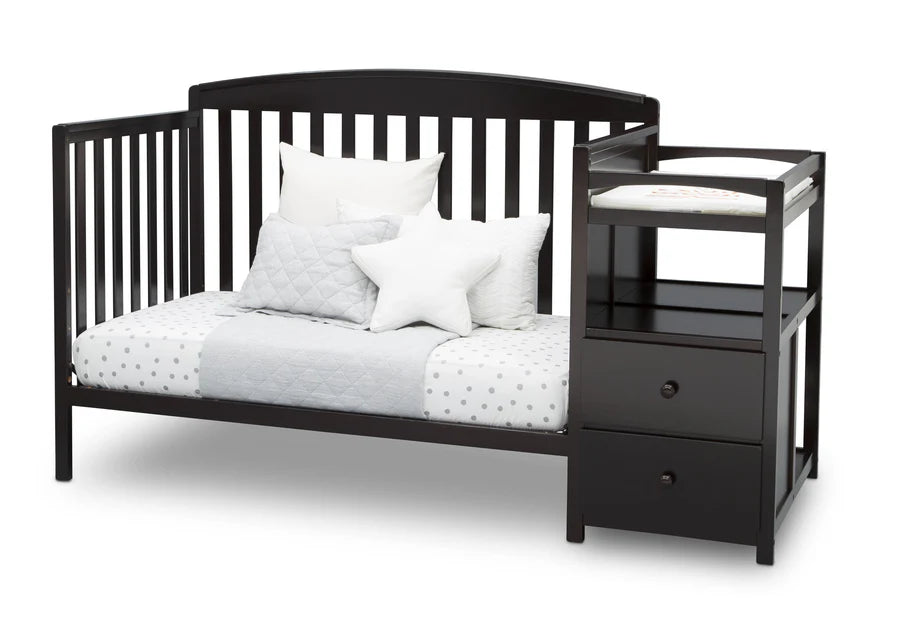 Delta Children Royal Convertible Crib and Changer 74804-207 Dark Chocolate at Zubaidas Number 1 Baby Store in Pakistan 