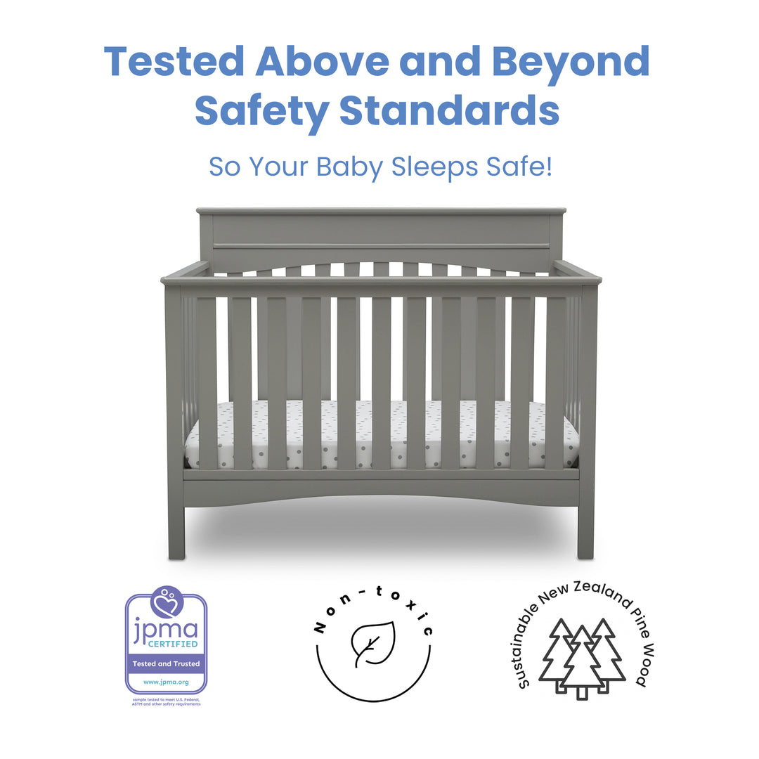 Delta Children Skylar Convertible Crib 558150-026 Grey at Zubaidas Best Online Baby Store in Pakistan