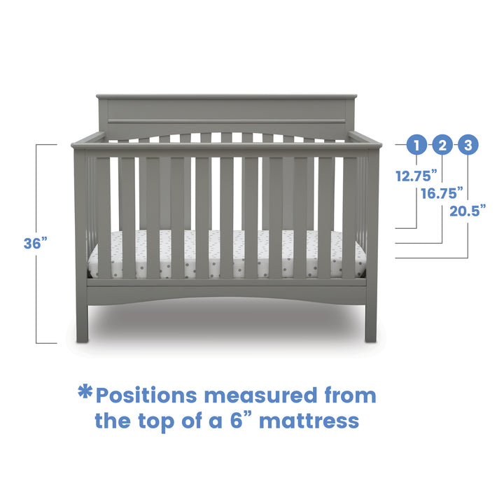 Delta Children Skylar Convertible Crib 558150-026 Grey at Zubaidas Number 1 Online Baby Shop in Pakistan