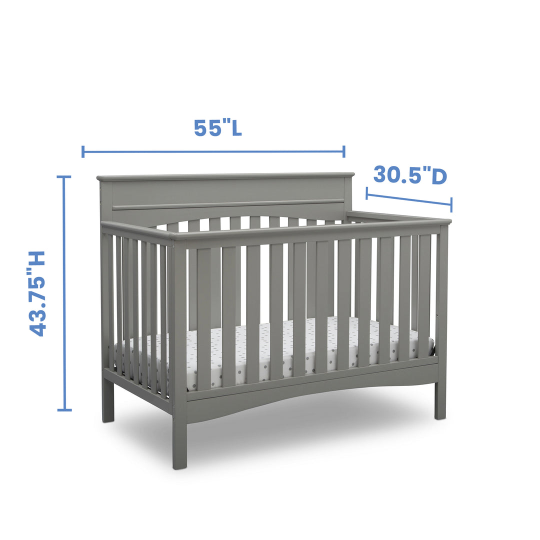 Delta Children Skylar Convertible Crib 558150-026 Grey at Zubaidas No 1 Baby Store in Pakistan