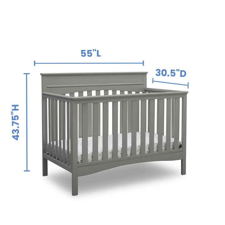 Delta Children Skylar Convertible Crib 558150-026 Grey at Zubaidas No 1 Baby Store in Pakistan