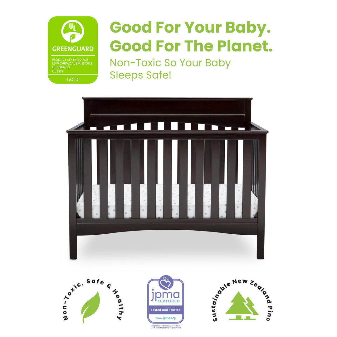 Delta Children Skylar Convertible Crib 558150-207 Dark Chocolate at Zubaidas Online Pakistan