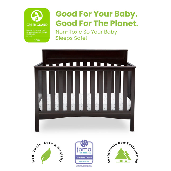 Delta Children Skylar Convertible Crib 558150-207 Dark Chocolate at Zubaidas Online Pakistan