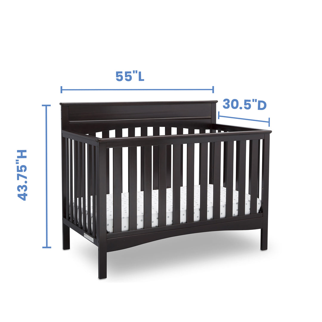 Delta Children Skylar Convertible Crib 558150-207 Dark Chocolate at Zubaidas # 1 Baby Store in Pakistan