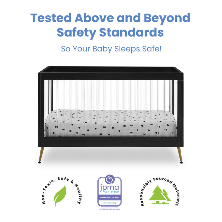 Delta Children Sloane Acrylic Convertible Crib W133130-1413 Black at Zubaidas Pakistan