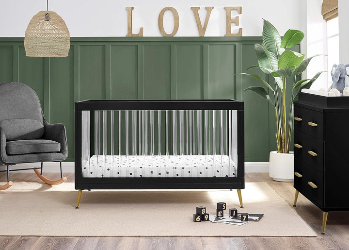 Delta Children Sloane Acrylic Convertible Crib W133130-1413 Black at Zubaidas - Zubaidas Official™