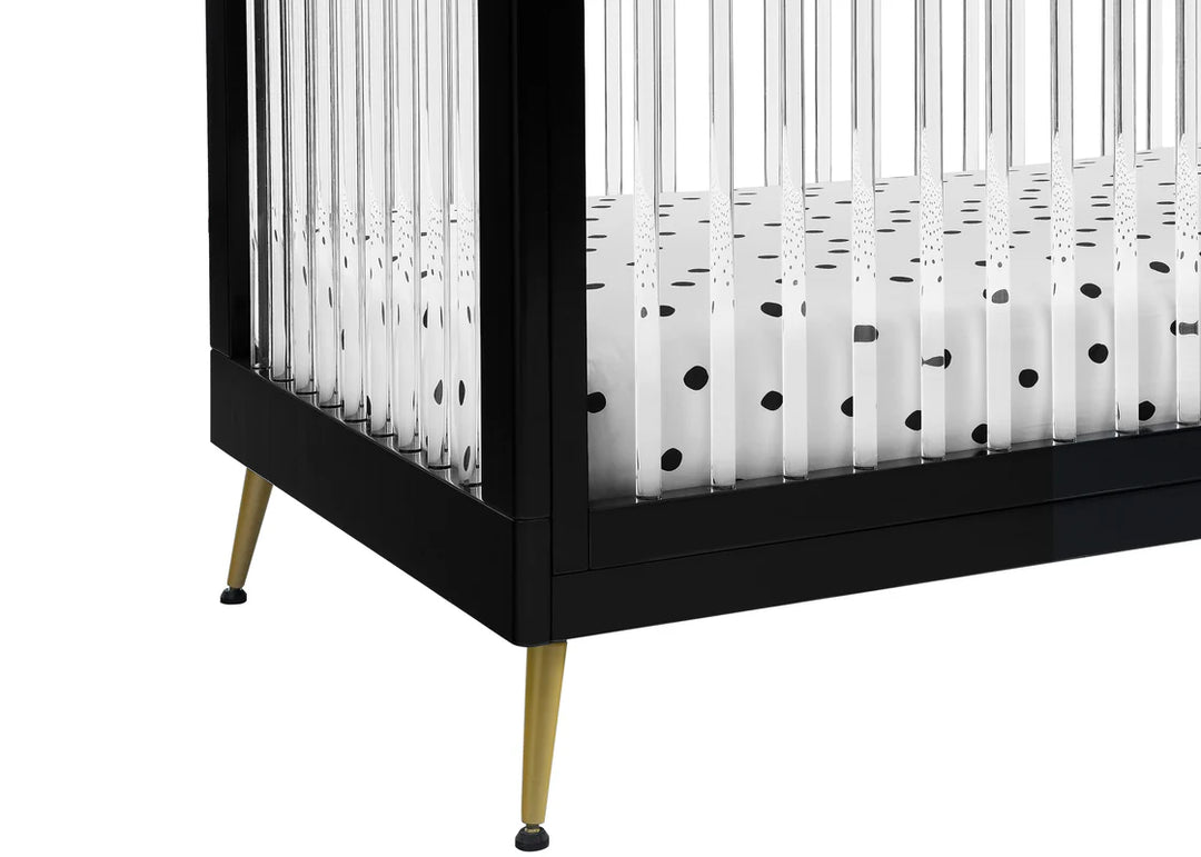 Delta Children Sloane Acrylic Convertible Crib W133130-1500 Ebony with Melted Bronze at Zubaidas Number 1 Baby Shop in Pakistan
