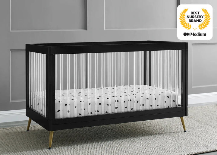 Delta Children Sloane Acrylic Convertible Crib W133130-1500 Ebony with Melted Bronze at Zubaidas Official Pakistan