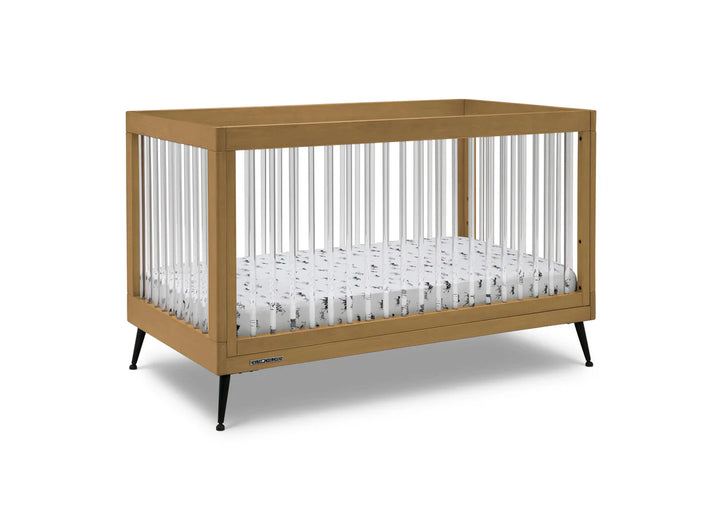 Delta Children Sloane Acrylic Convertible Crib W133130-786 Acorn with Matte Black at Zubaidas