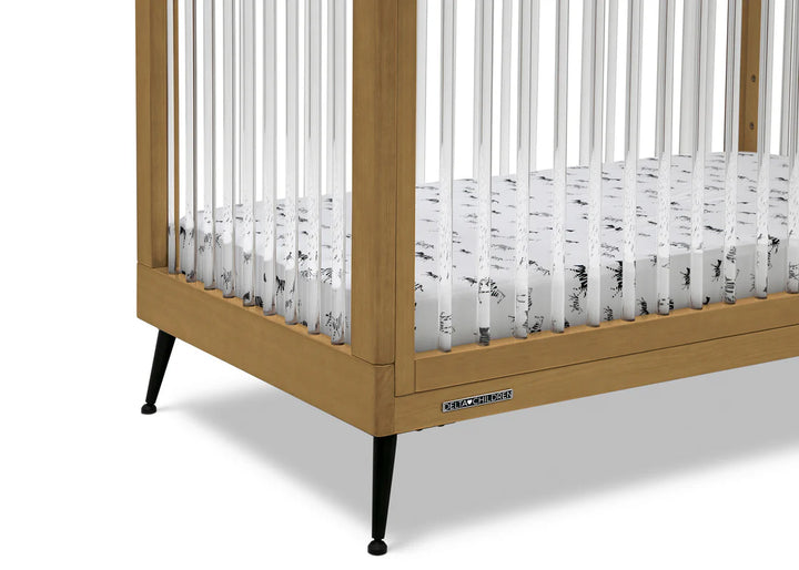 Delta Children Sloane Acrylic Convertible Crib W133130-786 Acorn with Matte Black at Zubaidas No 1 Baby Shop in Pakistan