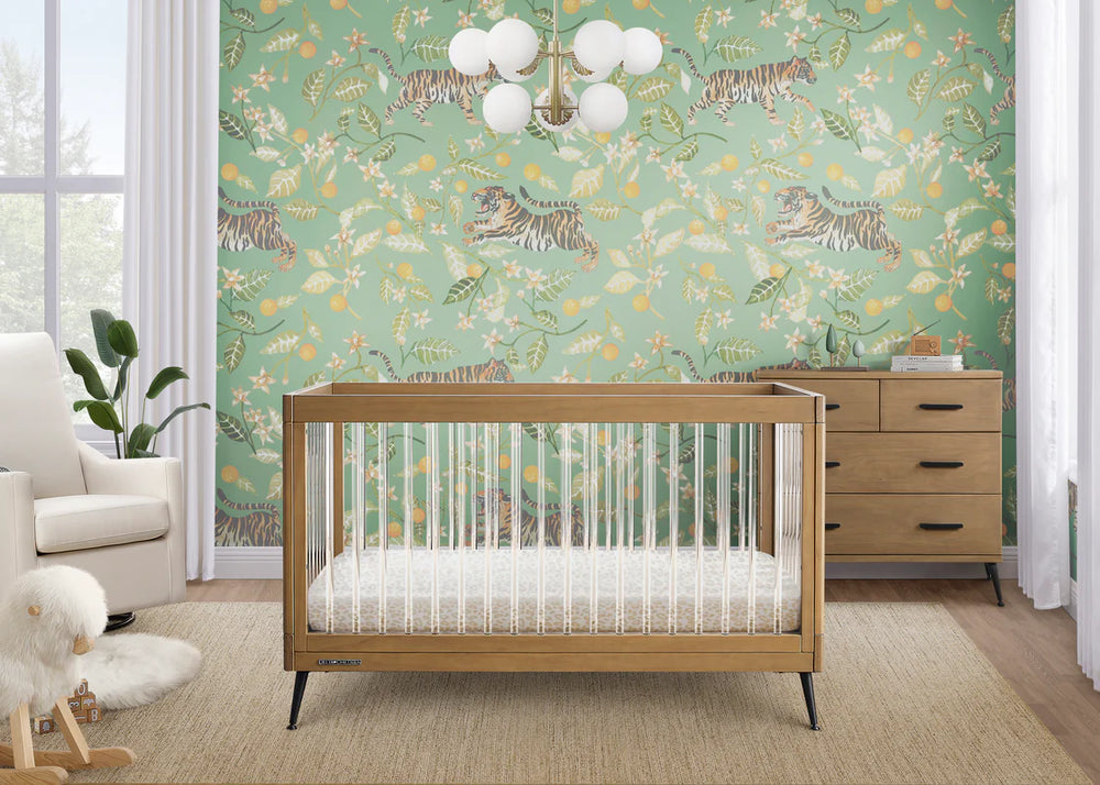 Delta Children Sloane Acrylic Convertible Crib W133130-786 Acorn with Matte Black at Zubaidas Pakistan