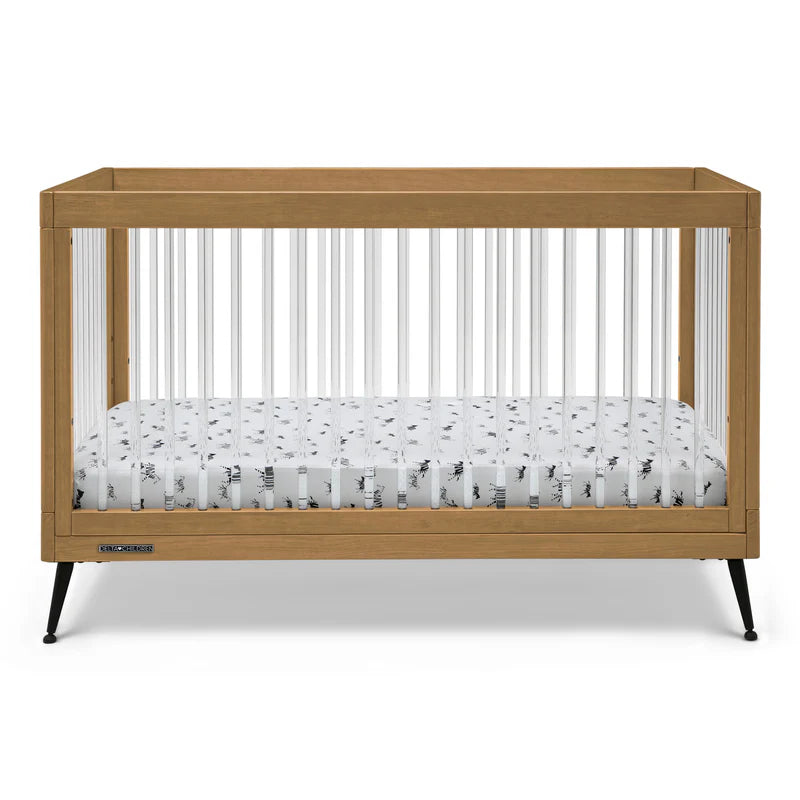 Delta Children Sloane Acrylic Convertible Crib W133130-786 Acorn with Matte Black at Zubaidas Number 1 Baby Store in Pakistan
