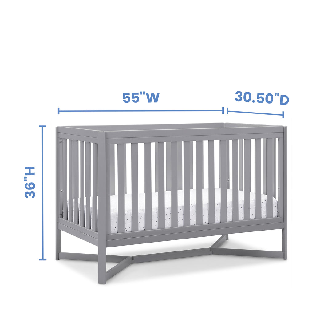 Delta Children Tribeca Convertible Crib 6792-026 Grey at Zubaidas Babyshop Pakistan