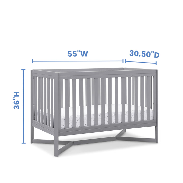 Delta Children Tribeca Convertible Crib 6792-026 Grey at Zubaidas Babyshop Pakistan