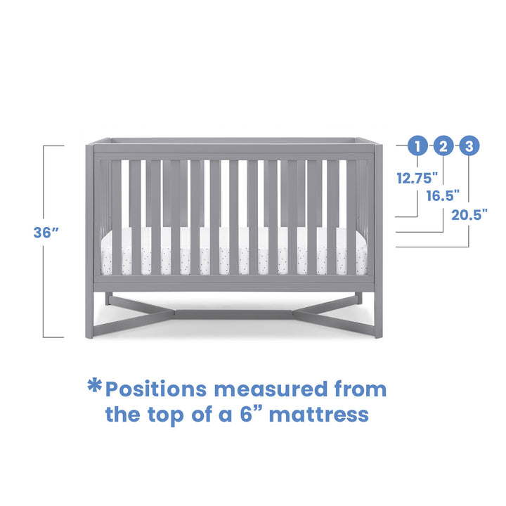 Delta Children Tribeca Convertible Crib 6792-026 Grey at Zubaidas Mothershop Pakistan 