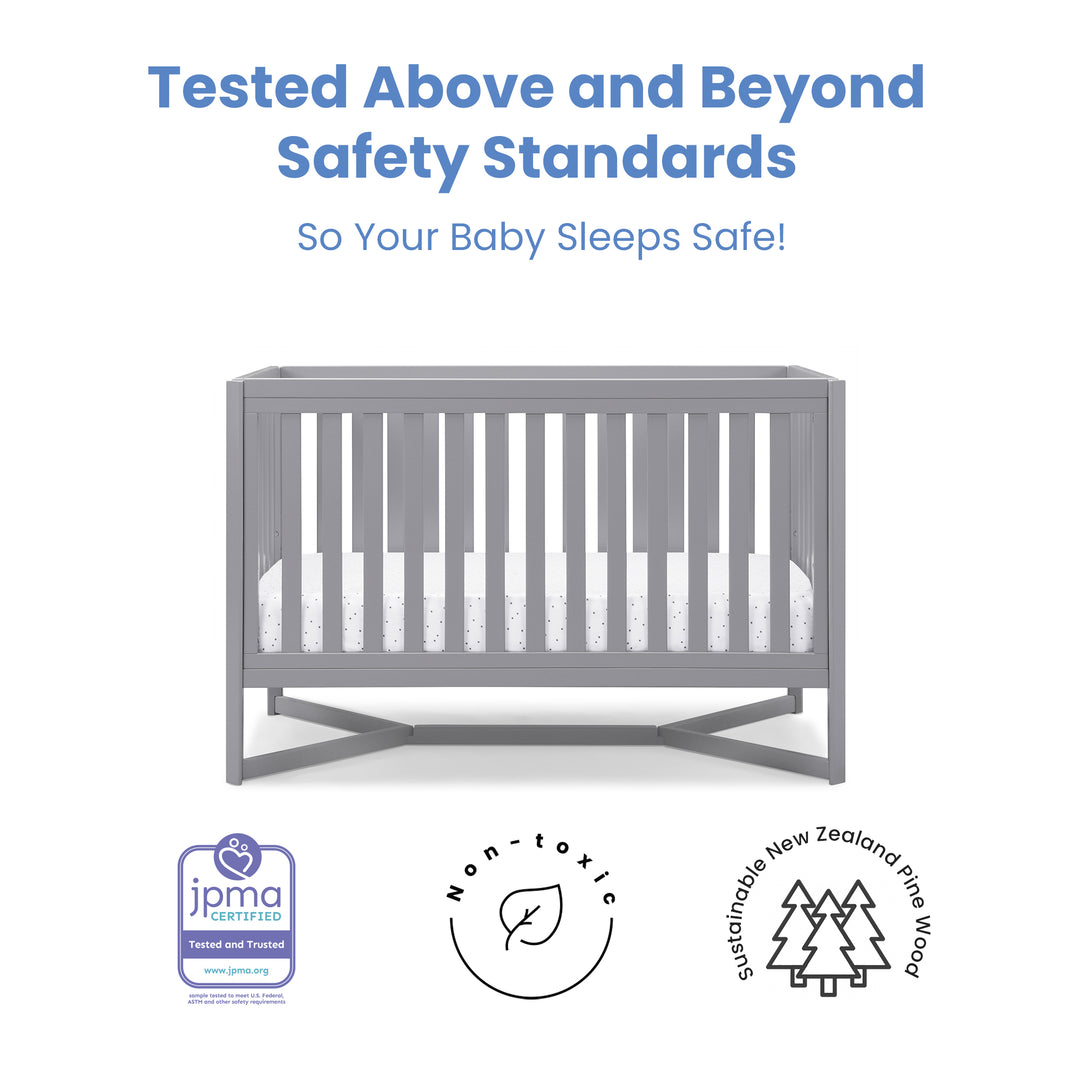 Delta Children Tribeca Convertible Crib 6792-026 Grey at Zubaidas Mother Shop Pakistan