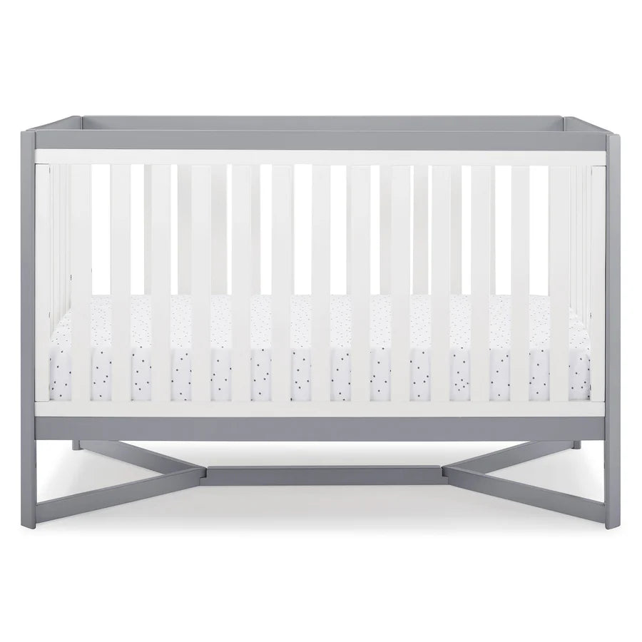Delta Children Tribeca Convertible Crib 6792-027 White with Grey at Zubaidas Babyshop Pakistan
