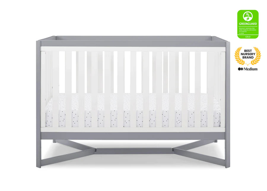 Delta Children Tribeca Convertible Crib 6792-027 White with Grey at Zubaidas Best Online Baby Store in Pakistan