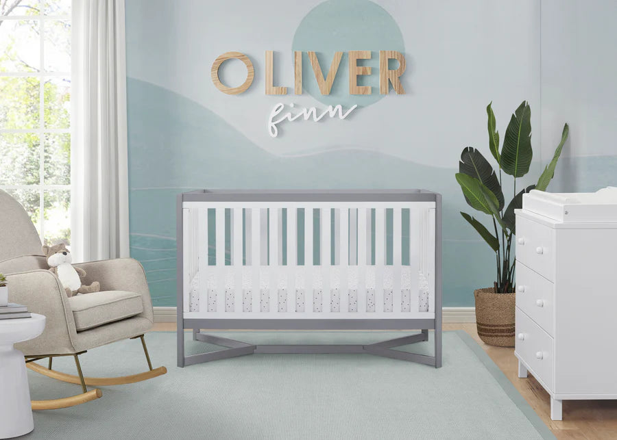 Delta Children Tribeca Convertible Crib 6792-027 White with Grey at Zubaidas Online Pakistan