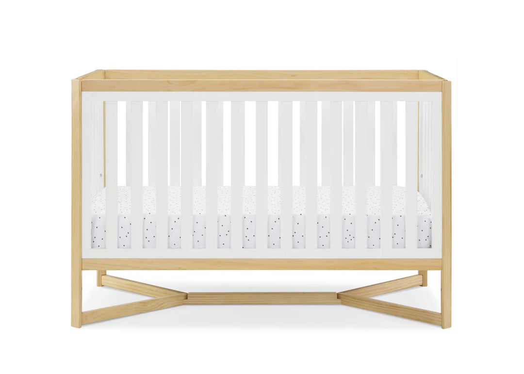 Delta Children Tribeca Convertible Crib 6792-123 Bianca White with Natural at Zubaidas Little Darling Pakistan