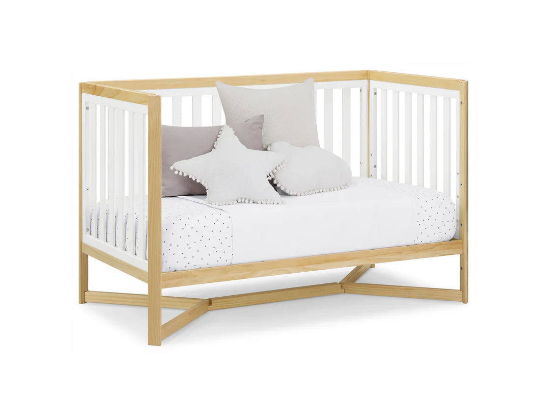 Delta Children Tribeca Convertible Crib 6792-123 Bianca White with Natural at Zubaidas # 1 Baby Store in Pakistan
