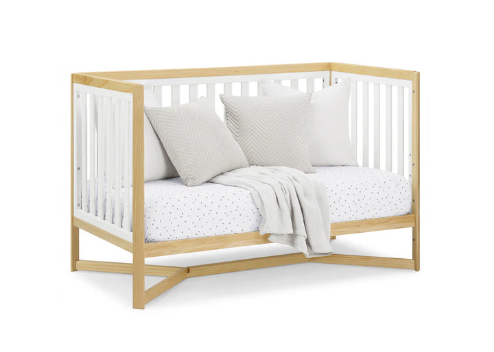 Delta Children Tribeca Convertible Crib 6792-123 Bianca White with Natural at Zubaidas No 1 Baby Store in Pakistan