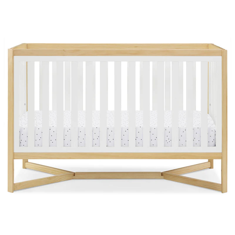 Delta Children Tribeca Convertible Crib 6792-123 Bianca White with Natural at Zubaidas Mother Shop Pakistan