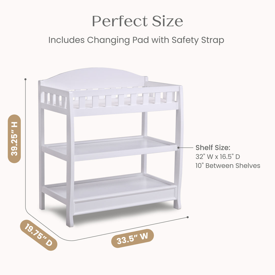 Delta Children Wilmington Changing Table 7530-100 White at Zubaidas Best Baby Store in Pakistan