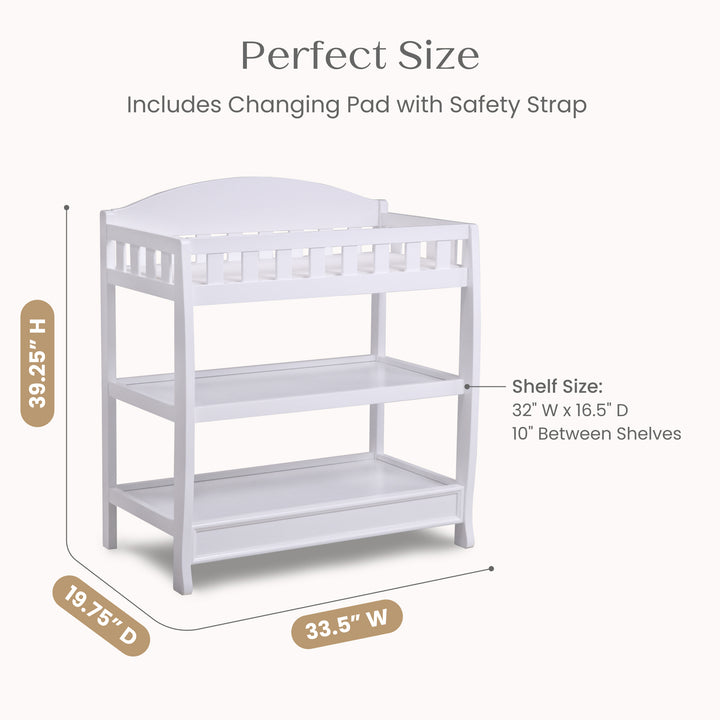 Delta Children Wilmington Changing Table 7530-100 White at Zubaidas Best Baby Store in Pakistan